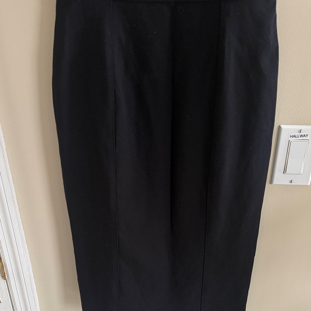 White House Black Market Classic Black Midi Dress - Picture 5 of 9